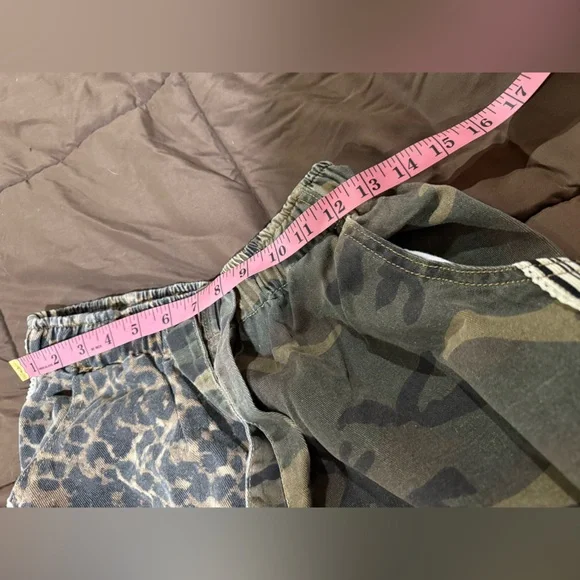 POL Camo Green and Animal Print Elastic Waist Pants - Picture 4 of 7